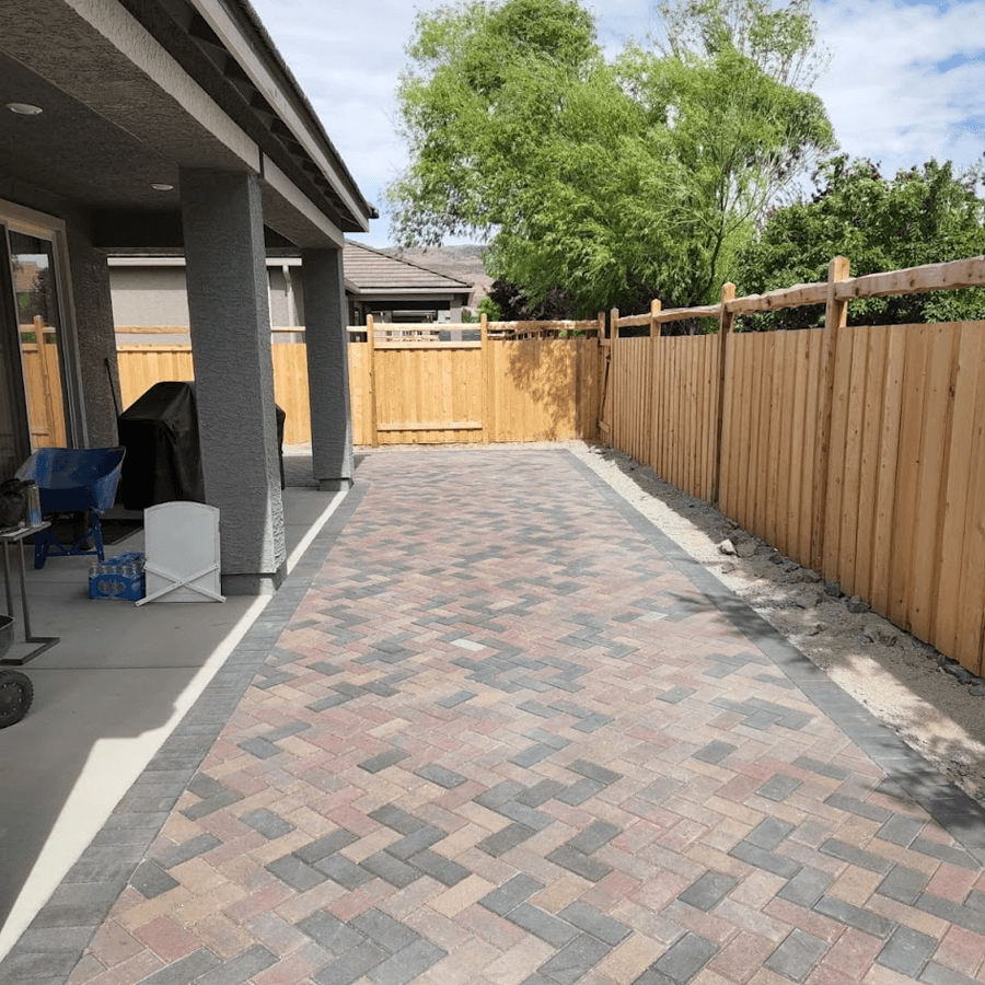 Custom paver with edging