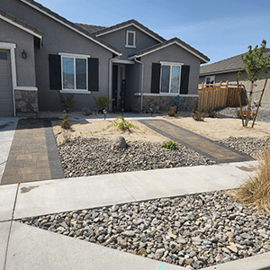Pavers with rock