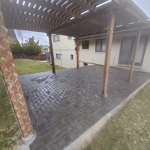 Pavers under patio