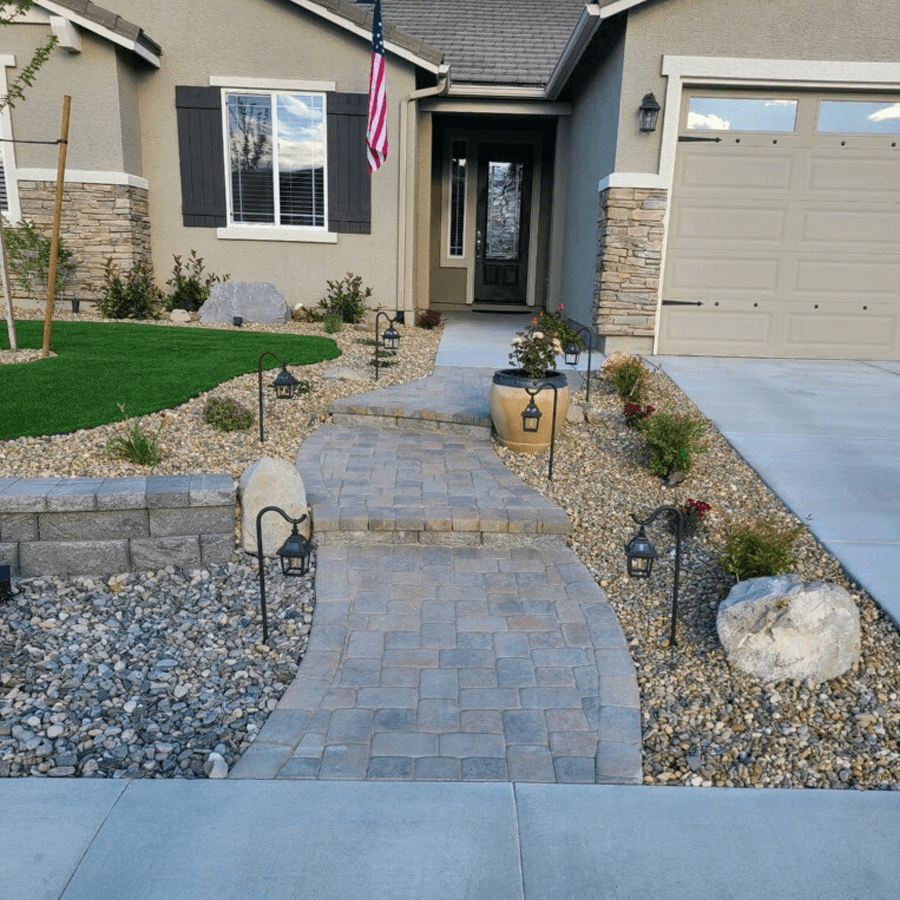 Custom paver steps